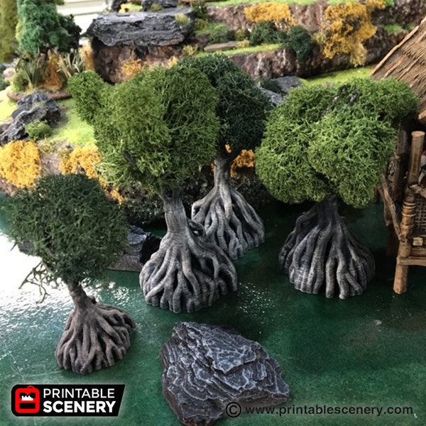 Mangrove Tree DnD Miniature Terrain for Dungeons and Dragons, D&D, Pathfinder, Tabletop, 28mm, 32mm, Gifts