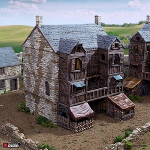 Slums Of Flea Bottom DnD Terrain for Dungeons and Dragons Terrain, D&D, D and D, Pathfinder, Miniature, Wargaming, Gifts