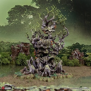 Gloaming Swampy Plague Tree Set DnD Miniature Terrain, Dungeons and Dragons Terrain, D&D, D and D, Pathfinder, DnD Terrain