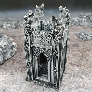 Gargoyle Tower Terrain for Dungeons and Dragons, D&D, DnD, Pathfinder, Wargaming, 28mm, Table Top, Miniature, D and D