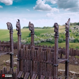 War Totems Set DnD Terrain for Dungeons and Dragons Terrain, D&D, D and D, Pathfinder, Miniature, Wargaming, Gifts