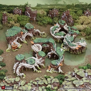 Gloaming Swamp Wild Roots DnD Miniature Terrain, Dungeons and Dragons Terrain, D&D, D and D, Pathfinder, DnD Terrain, Pathfinder
