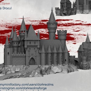 Dark Realms Dracul Castle Full Set DnD Miniature Terrain for Dungeons and Dragons, D&D, D and D, Wargaming, Tabletop, Gifts
