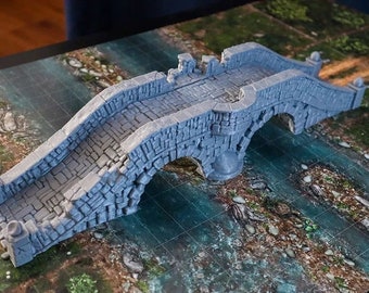 City of Tarok Modular Bridge DnD Miniature Terrain for Dungeons and Dragons, D&D, D and D, Wargaming, Tabletop, Wargaming