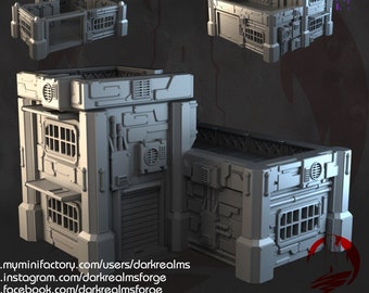 Sci-Fi Scenery Neocity Building 5 for Star Wars Legion Terrain, Gaslands, Sci-Fi, DnD, D&D, Dungeons and Dragons, 28mm