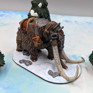 Massive Armored Mammoth Set DnD Terrain for Dungeons and Dragons Terrain, D&D, D and D, Wargaming, Pathfinder, Miniature, Gifts