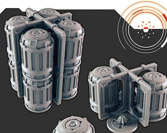 Cannister and Rack Sci Fi Scatter Terrain, Legion, Necromunda, Fallout Wasteland, Sci-Fi Terrain, Dungeons and Dragons Terrain, Miniature
