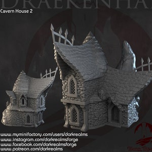 Dark Realms Draekenhal Cavern House 2 DnD Miniature Terrain for Dungeons and Dragons, D&D, D and D, Wargaming, Tabletop, Gifts