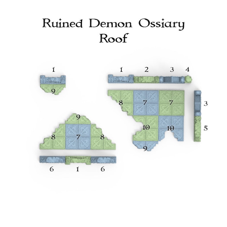 Daemon Ossuary Terrain for Dungeons and Dragons, D&D, DnD, Pathfinder, Wargaming, 28mm, Table Top, Miniature, D and D image 3