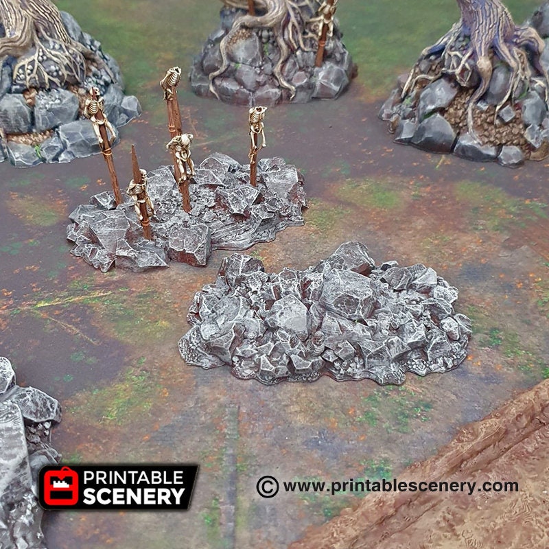 Shadowfey Jagged Rocks Scatter Dnd Miniature Terrain for Dungeons and ...