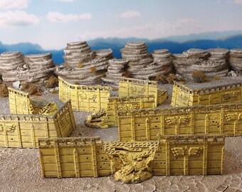 Trench Line Sci-fi Dungeons and Dragons Terrain, D&D, D and D, Pathfinder, Miniature, Dungeons and Dragons Gifts