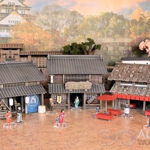 Japan Samurai Shop Set DnD Miniature Wargaming Terrain for Dungeons and Dragons, D&D, Pathfinder, Tabletop, 28mm, Gifts