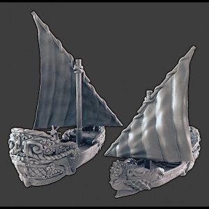 Maiden&#39;s Gambit Ship Set DnD Miniature Terrain for Dungeons and Dragons Terrain, DnD Terrain, D&D, D and D, Wargaming, Pathfinder
