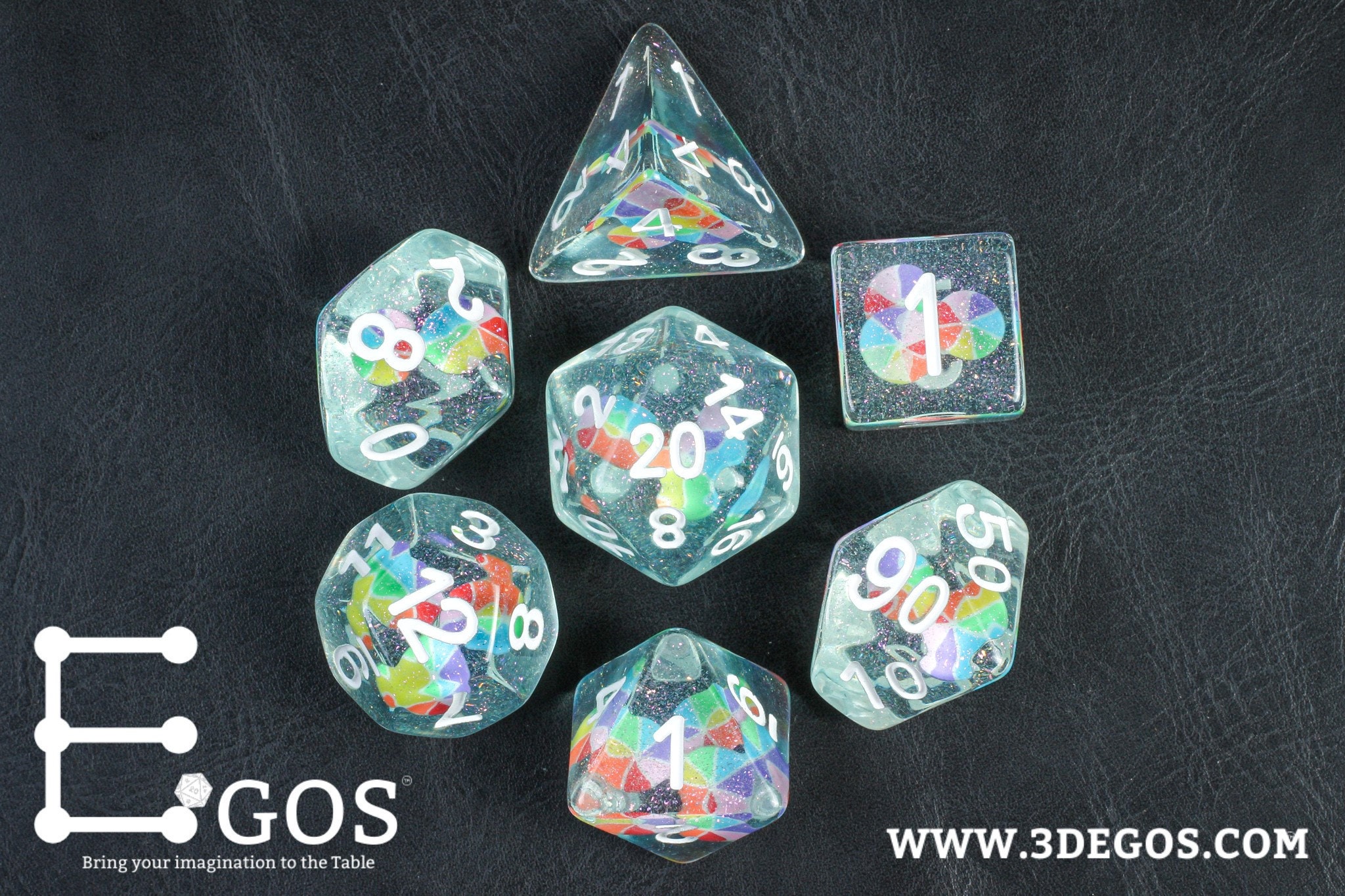 Rainbow Sugar Candy DnD Dice Set For Dungeons and Dragons Etsy