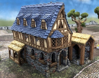 Winterdale Tavern Dock DnD Miniature Terrain for Dungeons and Dragons, D&D,  , Pathfinder, Tabletop, 28mm, 32mm, Gift