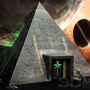 Necrontyr Pyramid Set DnD Miniature Wargaming Terrain for Dungeons and Dragons, D&D,  Pathfinder, Tabletop, 28mm