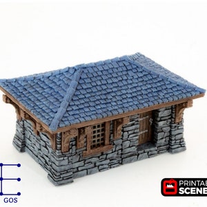 Clorehaven Cottage Modular Tiles DnD Miniature Terrain, Dungeons and Dragons, D&D, Pathfinder, Wargaming, Tabletop, 28mm 32mm