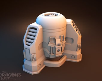 Terreno de dispersão da bomba geradora de oxigênio Wargaming de 28 mm | Terreno em miniatura de assalto imperial da Legião de Star Wars | O descanso do dragão