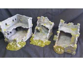 Ruinas de fantasía modulares de 28 mm / 32 mm 1 terreno / Terreno DnD / Terreno Pathfinder / Terreno Forestgrave Terreno Wargaming