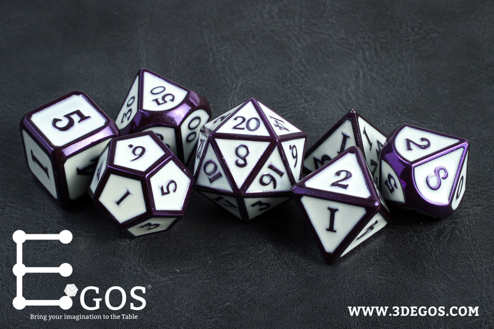 Poisonous White Serpent Metal Dnd Dice Set for Dungeons and - Etsy