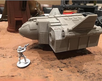 Nave espacial de assalto imperial da Legião de 28 mm Terreno de jogos de guerra | Terreno Cenário | Terreno em miniatura | Terreno de 40k