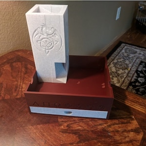 Caja, bandeja y torre de dados magnéticos portátiles / Caja de dados DnD / Torre de dados DnD / Bandeja de dados DnD / Accesorios DnD / DnD / Ideas de regalo DnD