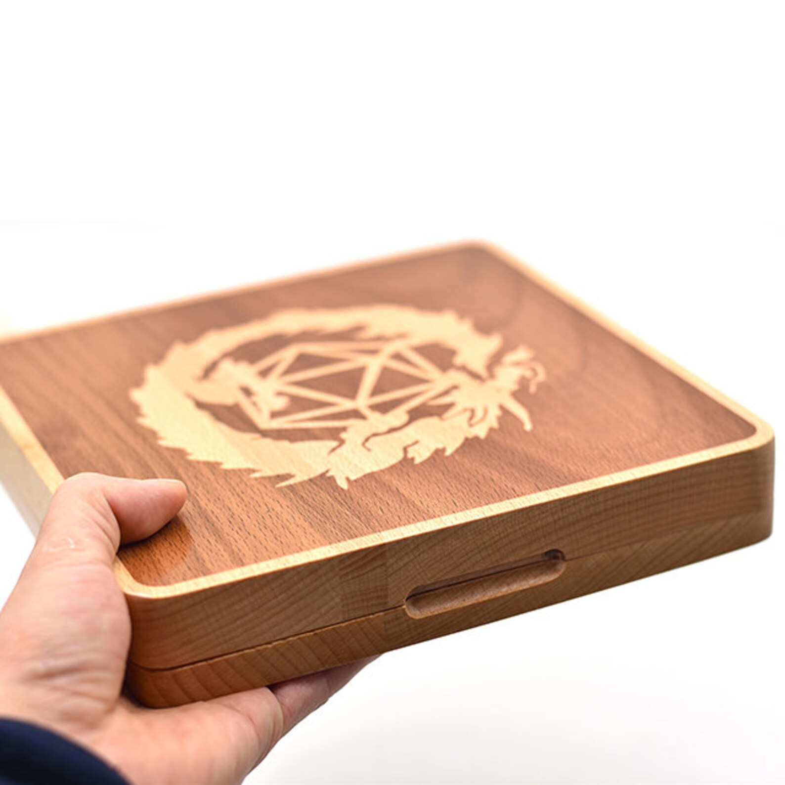 Portable D20 Wooden Dice Box / Roller / Vault Combo for Etsy