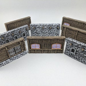 Medieval Town Shop Front Set 2 DnD Terrain, Dungeons and Dragons Terrain, D&D, D and D, Pathfinder, DnD Miniature Terrain