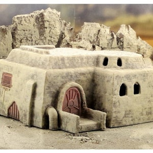 28mm Desert Building House Ver.C Legion Imperial Assault Wargaming Terrain | Scenery Terrain  |