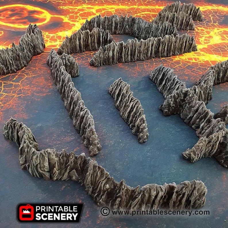 Set de terreno en miniatura de DnD Dark Caverns Terreno de DnD para Dungeons and Dragons Terreno, D&D, D y D, Pathfinder, Regalos de DnD imagen 4