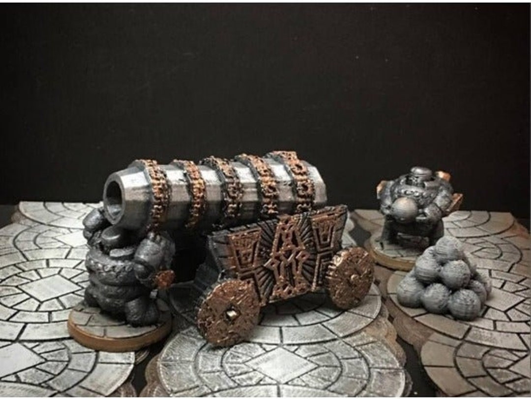 28mm 32mm Dwarf Cannon Dnd Miniature Pathfinder Miniature Dnd Dnd 5e