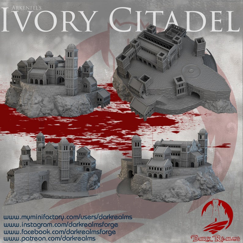 Dark Realms Massive Ivory Citadel Set DnD Miniature Terrain for Dungeons and Dragons, D&D, D and D, 28mm, Wargaming, Gifts image 3