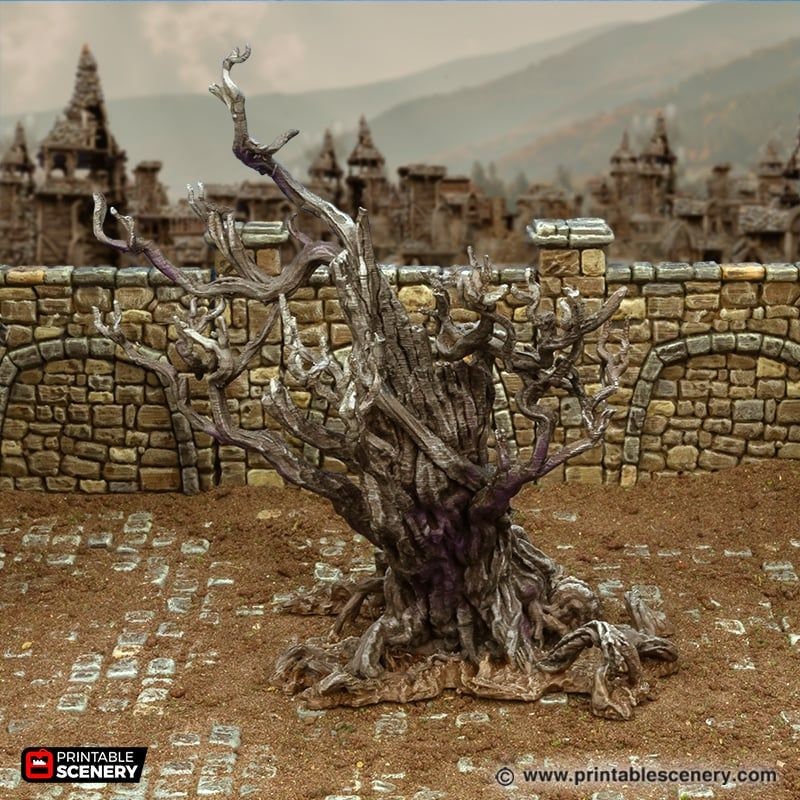 Blasted Tree Dnd Miniature Terrain, Dungeons and Dragons Terrain ...