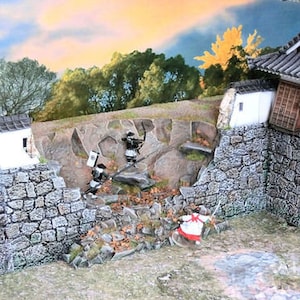 Samurai Ruined Castle Wall DnD Miniature Wargaming Terrain for Dungeons and Dragons, D&D,  Tabletop, 28mm