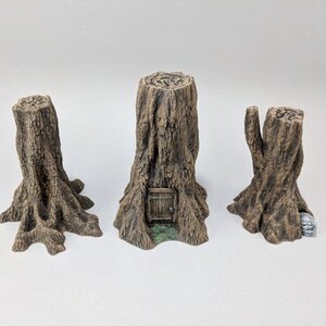 3 Forest Trees DnD Miniature Terrain, Dungeons and Dragons, D&D, Pathfinder , Wargaming, Scatter, 28mm, 32mm