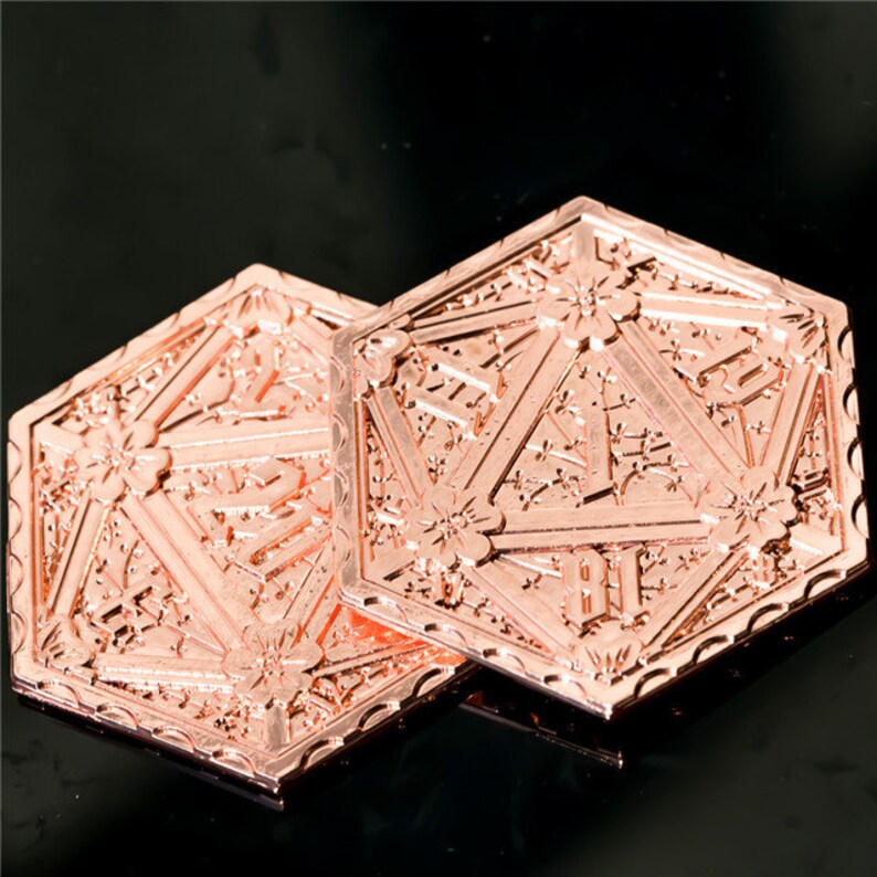 Copper Metal Dnd Dice Coins Accessories Set for Dungeons and Etsy