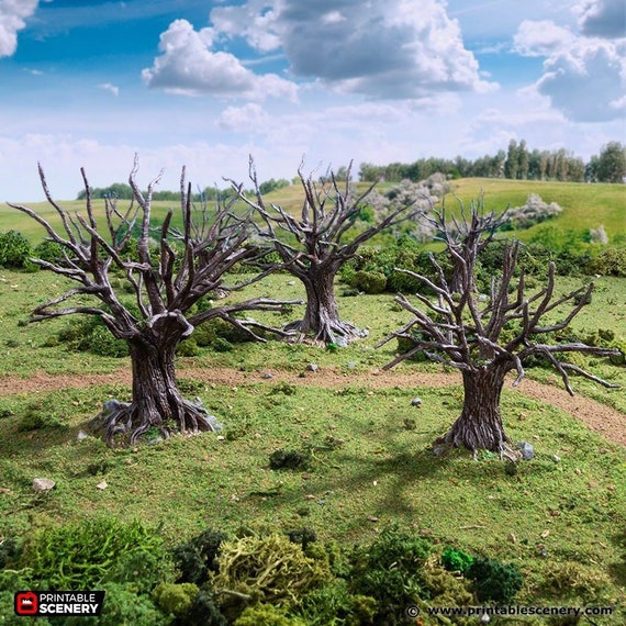 Oak Trees Dnd Terrain for Dungeons and Dragons D&amp;D D and D - Etsy