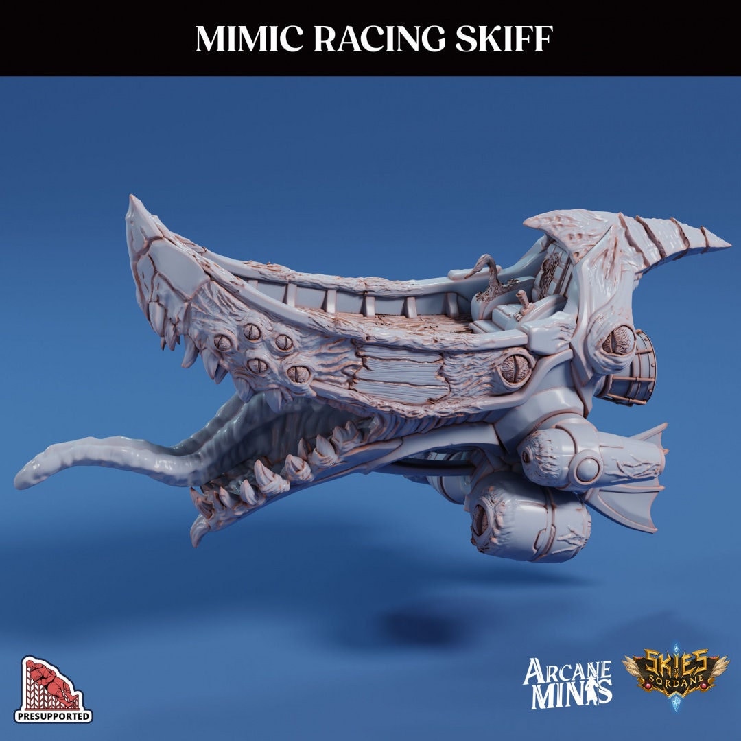 Mimic Racing Skiff Ship Dnd Terrain, Dungeons and Dragons, Dnd ...