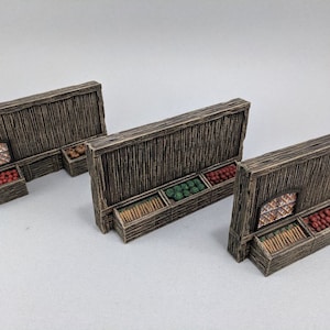 Medieval Town Shop Front Set 3 DnD Terrain, Dungeons and Dragons Terrain, D&D, D and D, Pathfinder, DnD Miniature Terrain