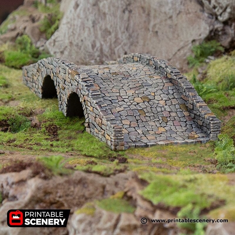 Hagglethorn Bridge Set DnD Miniature Terrain for Dungeons and Dragons, D&D, D and D,  , Tabletop, Wargaming, Gifts