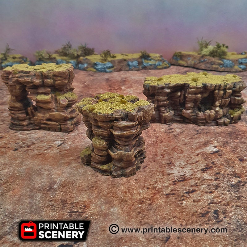 Red Rocks Dnd Canyon Rocks for Terrain, Gaslands, Post Apocalyptic, Dnd, D&D ...