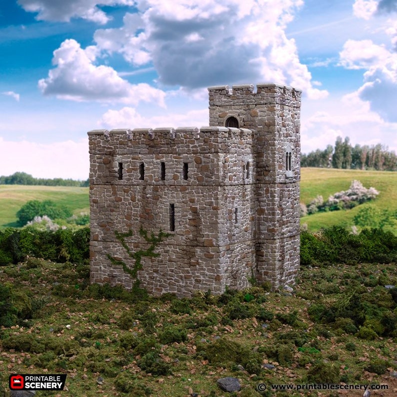 Norman Stone Fort DnD Terrain for Dungeons and Dragons, D&D, D and D, Miniature, Wargaming, Tabletop, Gifts image 8