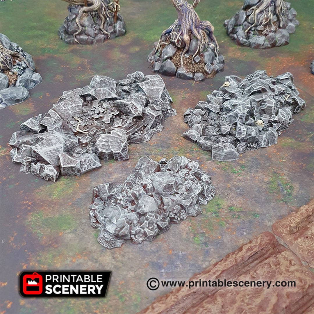 Mini Rocks Scatter Image Shadowfey Jagged Rocks Scatter Dnd Miniature Terrain for Dungeons and ...