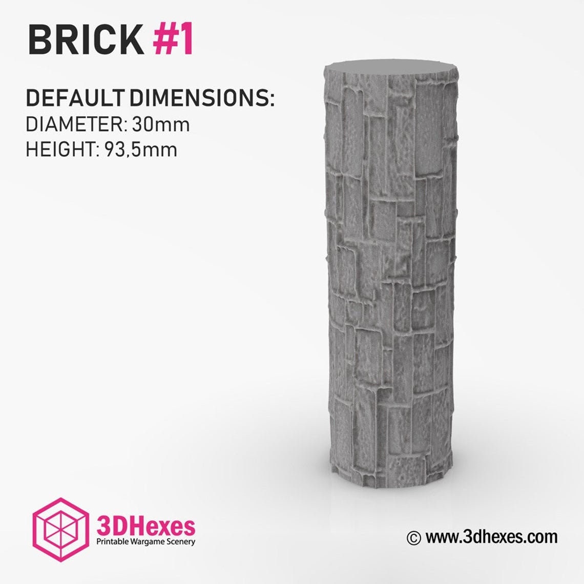 Brick 1 Texture Roller Collection 2, Rolling Pin, Battle Mat, DnD Terrain, Dungeons and Dragons, D&D, Pathfinder, Wargaming