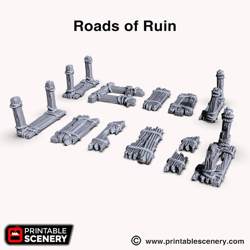 Shadowfey Ruined Rope Bridge Dnd Miniature Terrain for Etsy UK
