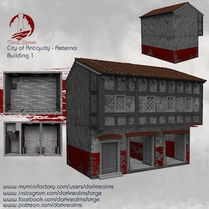 Dark Realms Aeterna Building 1 DnD Miniature Terrain for Dungeons and Dragons, D&D, D and D, Wargaming, Tabletop, Gifts