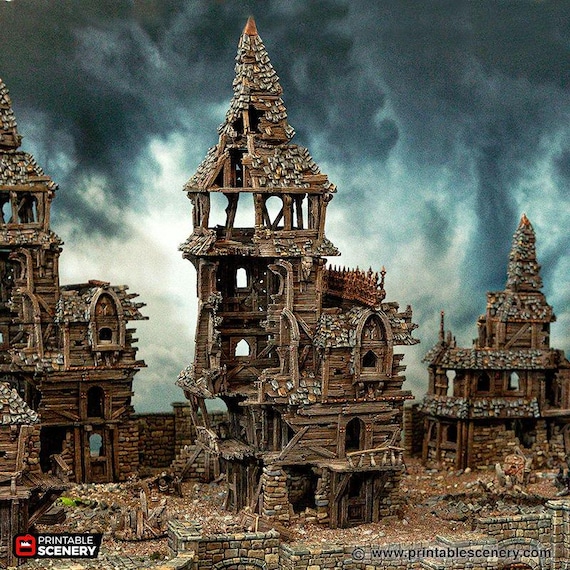 3D-Datei Old Lake Town 28mm Tabletop Terrain·Design für 3D-Drucker zum