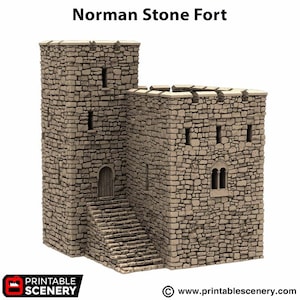 Norman Stone Fort DnD Terrain for Dungeons and Dragons, D&D, D and D, Miniature, Wargaming, Tabletop, Gifts image 5