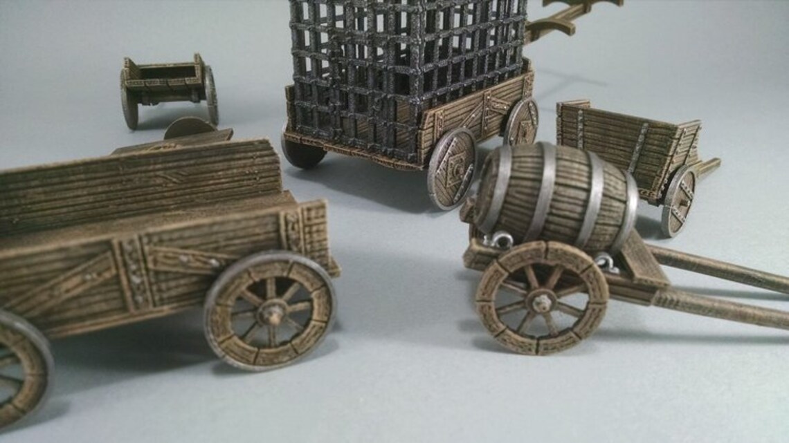 Cart and Wagons Jail Dnd Miniature Terrain Dungeons and Etsy