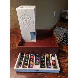 Portable Magnetic Dice Box, Tray, and Tower DnD Dice Box DnD Dice Tower DnD Dice Tray DnD DnD Accessories DnD Gift Ideas image 2